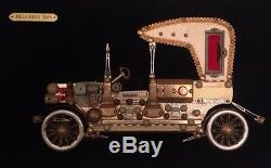 1909 Rolls Royce-Custom Folk Motor Car Wall Art-Sewing & Lador Music Box Parts