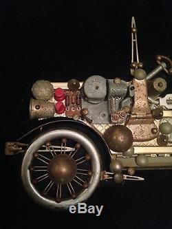 1909 Rolls Royce-Custom Folk Motor Car Wall Art-Sewing & Lador Music Box Parts