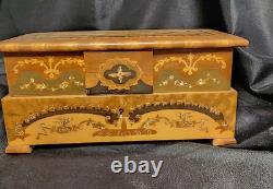 19502 Inlaid Wood Italian Music Box