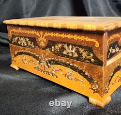 19502 Inlaid Wood Italian Music Box