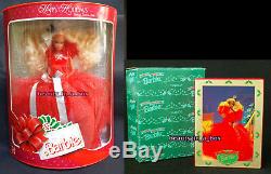 1988 Holiday Barbie Doll Happy Holidays Christmas Wood Enesco Musical Box Lot 2