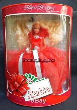 1988 Holiday Barbie Doll Happy Holidays Christmas Wood Enesco Musical Box Lot 2