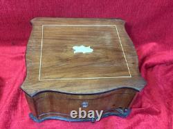 19th Century Music Cylinder Polyphon Swiss Victorian Inlaid Music Box Circa 1870