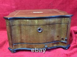 19th Century Music Cylinder Polyphon Swiss Victorian Inlaid Music Box Circa 1870