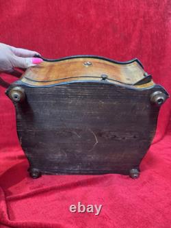 19th Century Music Cylinder Polyphon Swiss Victorian Inlaid Music Box Circa 1870
