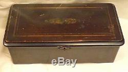 19th Century Victorian Mermod Freres Swiss Cylinder Wood Music Box 6 Songs WOW