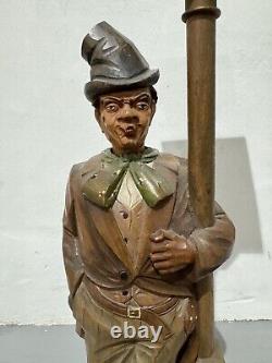 #2 Karl Griesbaum Black Forest Carved Automaton Whistler Figure Working Order