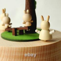 2 pcs Moving Cartoon Rabbit Carved Creative Gift for Birthday