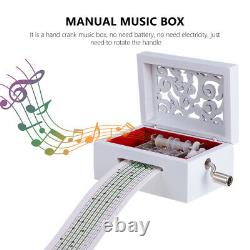 3 pcs Mini Manual Movement Box Wooden Paper Tape DIY Composing Musical Bo