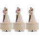 3 Pcs Nordic Style Clockwork Rotating Box Wedding Couple Wooden Melody