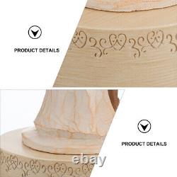 3 pcs Nordic Style Clockwork Rotating Box Wedding Couple Wooden Melody