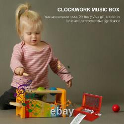 3 pcs Retro DIY Composing Box Hand Crank Box Clockwork Box