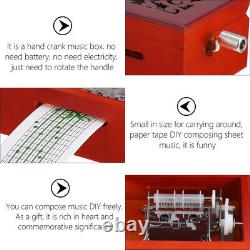 3 pcs Retro Wooden Paper Tape DIY Compose Box Manual Musical Box
