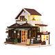 3d Diy House Model Kit Miniature Led Light Music Box Wood Dolls House Shop