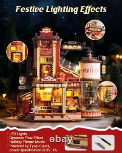 3D Wooden Puzzle Music Box Dream Gift Factory Model Kits for Adults to Build Uni