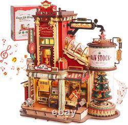 3D Wooden Puzzle Music Box Dream Gift Factory Model Kits for Adults to Build Uni