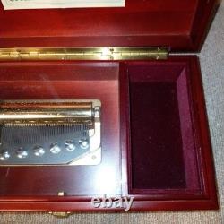 489 Sankyo Orpheus Music Box With Wooden Storage