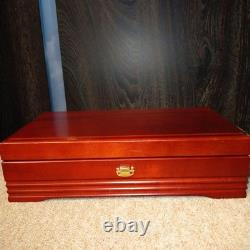 489 Sankyo Orpheus Music Box With Wooden Storage