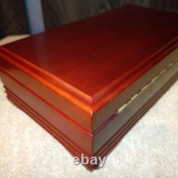 489 Sankyo Orpheus Music Box With Wooden Storage