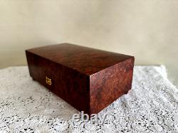 6 tunes Reuge Music Box Switzerland Sainte Croix 6/41 Working 9.5 Burled wood