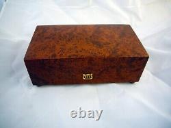 6 tunes Reuge Music Box Switzerland Sainte Croix 6/41 Working 9.5 Burled wood