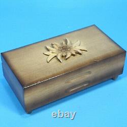 7 Antique Swiss Wood Carved Jewelry MUSIC BOX Cloches Corneville Merry Waltz