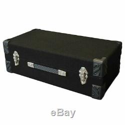 7 Wooden Black Lockable 7 Inch Vinyl Record Storage Box With Carry Handle