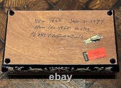 70's Reuge Wood Marquetry Music Jewelry Box Las Vegas Hilton Swiss Italian
