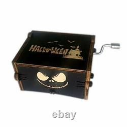9 x 6 x 4 cm Wooden Hand Cranked Collectable Engraved Music Box