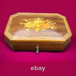 A. Gargiulo & Fannuzzy Sorrento Jewelry Music Box Wood Inlay Guitar ITALY