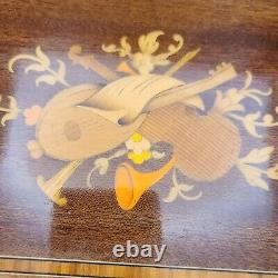 A. Gargiulo & Fannuzzy Sorrento Jewelry Music Box Wood Inlay Guitar ITALY