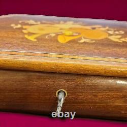 A. Gargiulo & Fannuzzy Sorrento Jewelry Music Box Wood Inlay Guitar ITALY