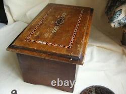 A nice old antique polyphon music / musical box including nine 4 1/2 discs