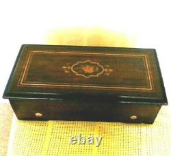 A quality antique music box Measures L44 W21 D15 Centimetres