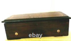 A quality antique music box Measures L44 W21 D15 Centimetres