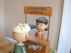 ANRI Italy Peanuts Charlie Brown & Lucy PSYCHIATRIC HELP Large 8 1/2 Music Box