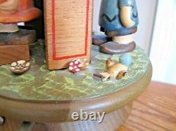 ANRI Italy Peanuts Charlie Brown & Lucy PSYCHIATRIC HELP Large 8 1/2 Music Box