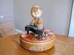 ANRI Italy Peanuts Schroeder Leitmotiv Kaiserkonzert 5 Wood Music Box 1968