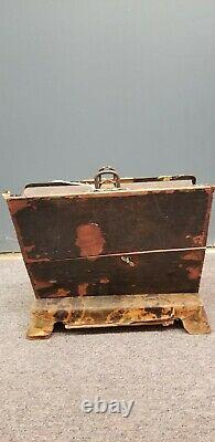 ANTIQUE VICTORIAN CABINET PHOTO ALBUM CELLULOID WOOD MUSIC BOX With DRAWER