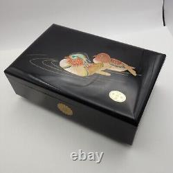 Accessory Case Music Box 16 Chrysanthemum Flower Gold Lacquer 1996