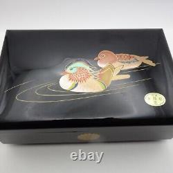 Accessory Case Music Box 16 Chrysanthemum Flower Gold Lacquer 1996