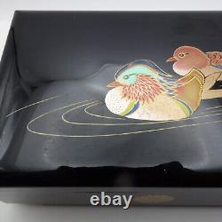 Accessory Case Music Box 16 Chrysanthemum Flower Gold Lacquer 1996