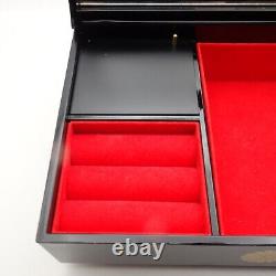 Accessory Case Music Box 16 Chrysanthemum Flower Gold Lacquer 1996