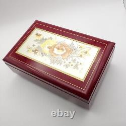 Accessory Case Music Box 16 Chrysanthemum Flower Metal Engraving