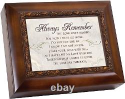 Always Remember the Love Once Shared Woodgrain Embossed Ashes Bereavement Urn Bo