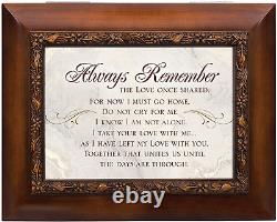 Always Remember the Love Once Shared Woodgrain Embossed Ashes Bereavement Urn Bo