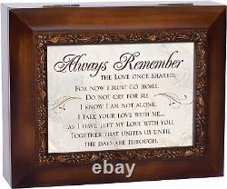 Always Remember the Love Once Shared Woodgrain Embossed Ashes Bereavement Urn Bo