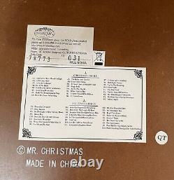 Animated Music Box MR. CHRISTMAS 50 Classic Songs Wood Brass Bells NICE