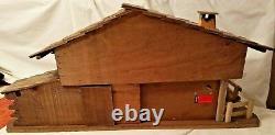 Anri 1985 Handcraft Italy Wood Stable Nativity Manger 6 Scale Music Box 797421