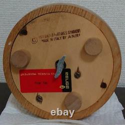 Anri ANRI Snoopy Ice Hockey Wood Carving Music Box 1971 Antique Rare Item